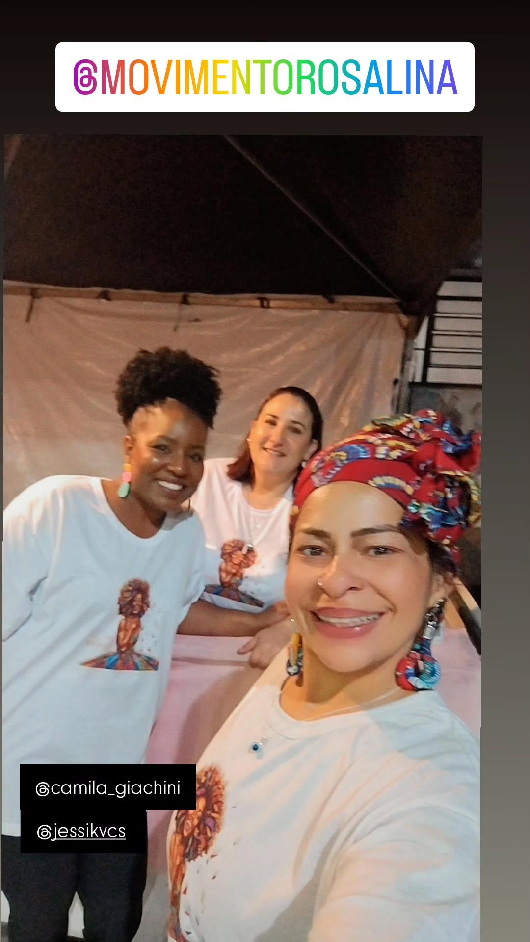 Selfie da equipe Movimento Rosalina